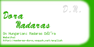 dora madaras business card